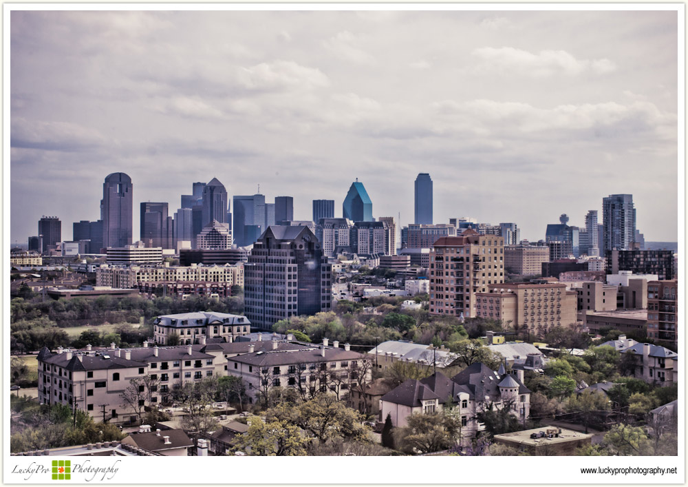 Dallas Skyline on a Cloudy Day